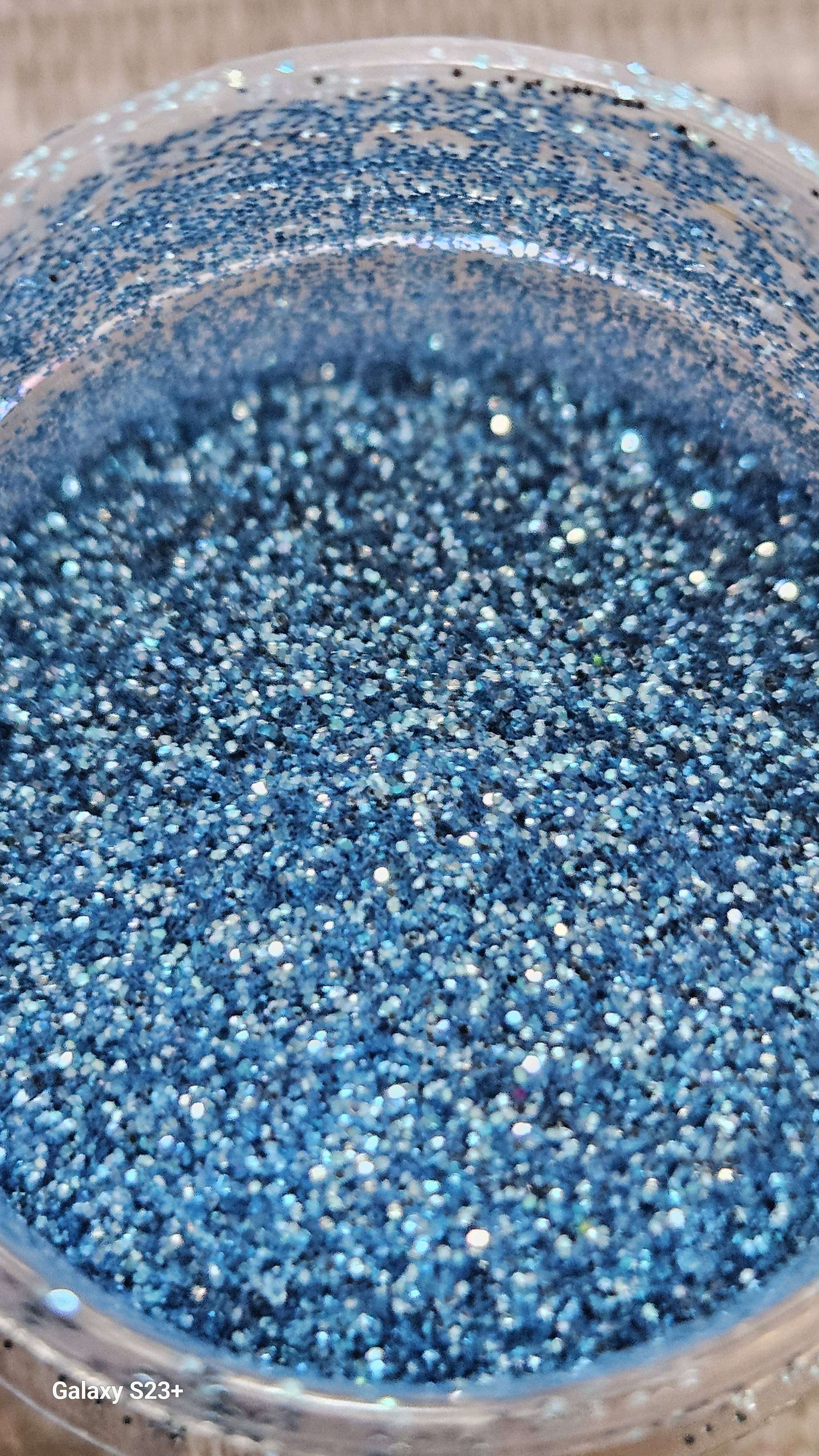 Sky blue glitter