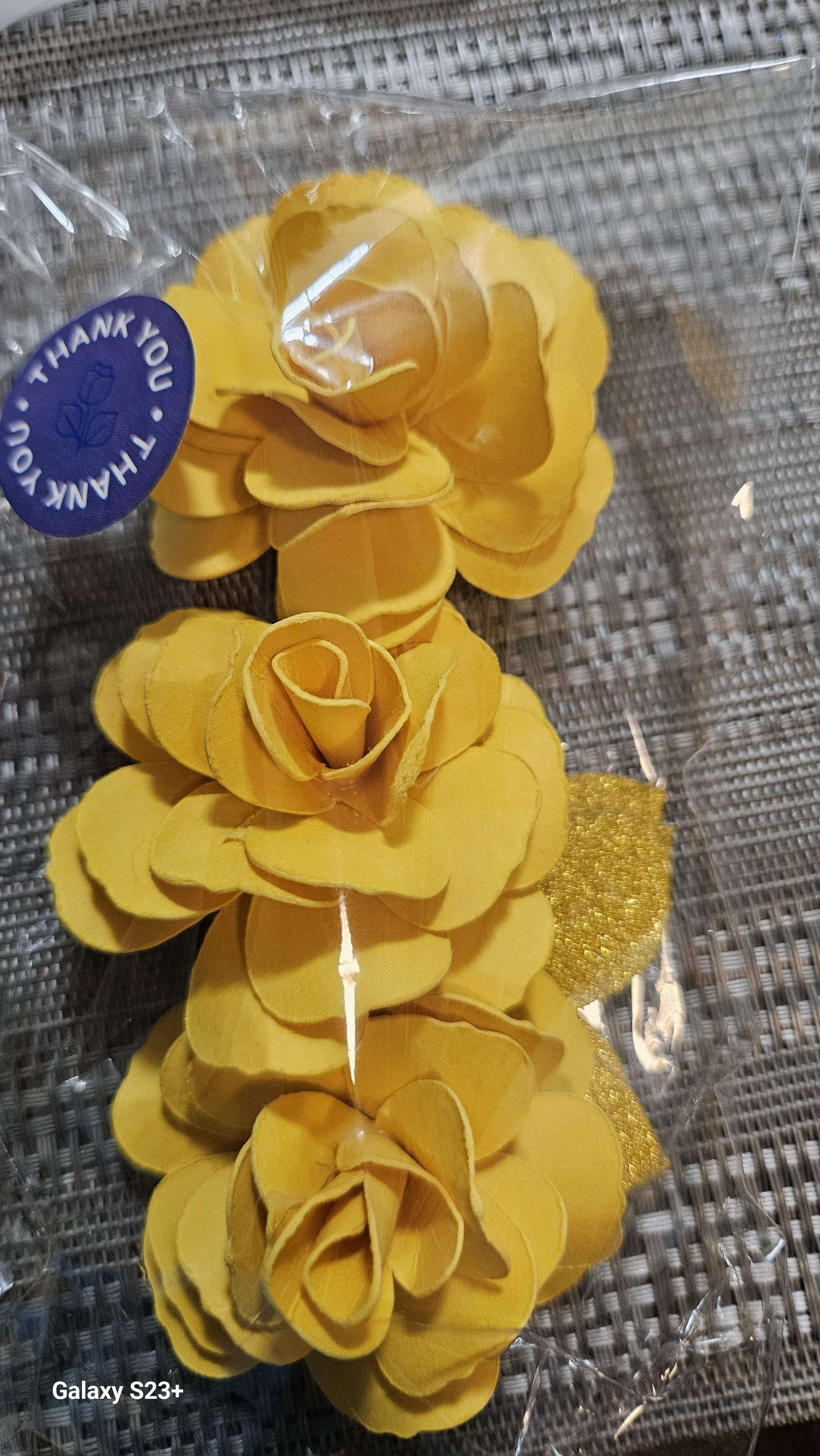 Paper Flowers with Gold leaf