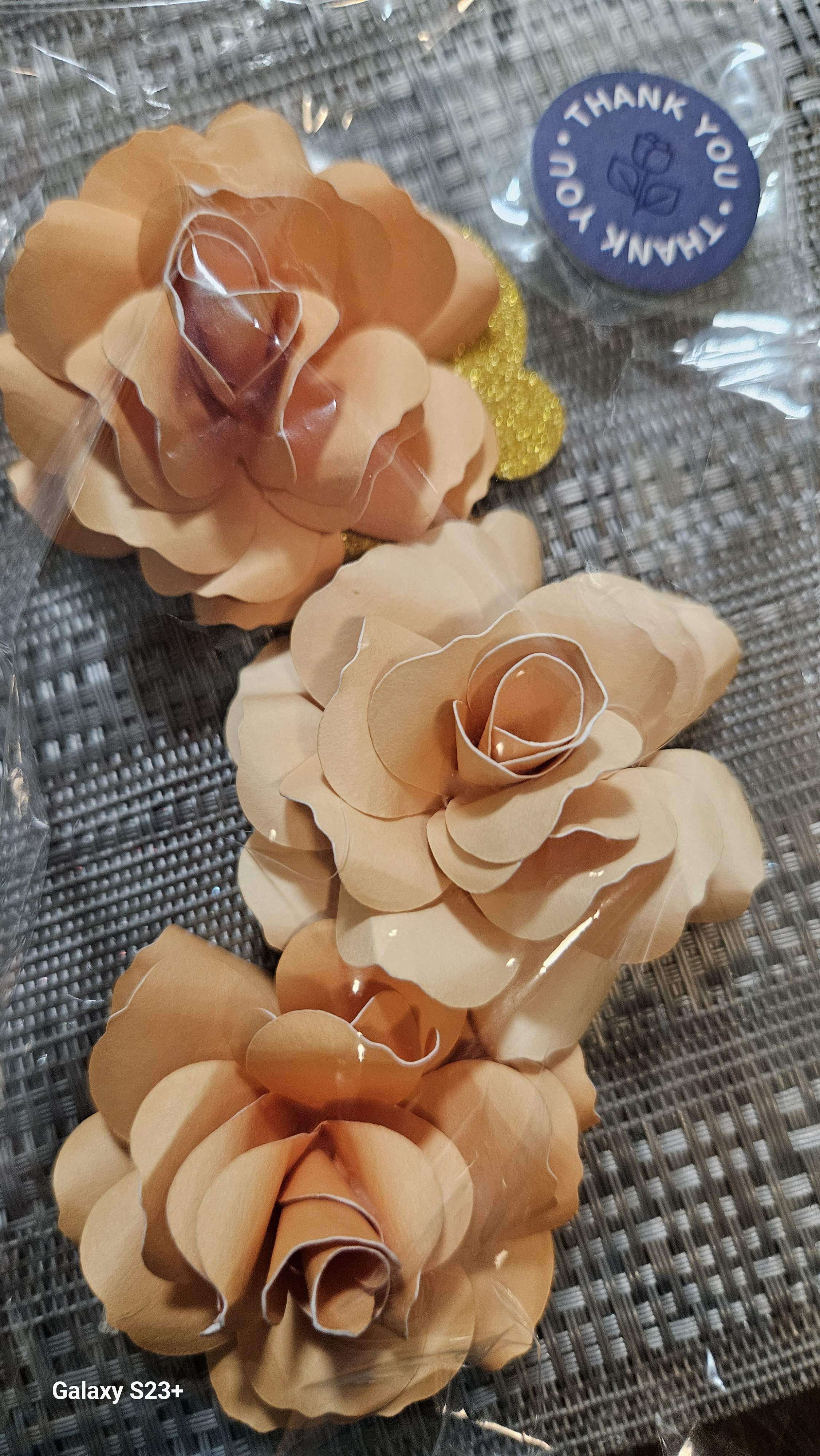 Paper Flowers with Gold leaf