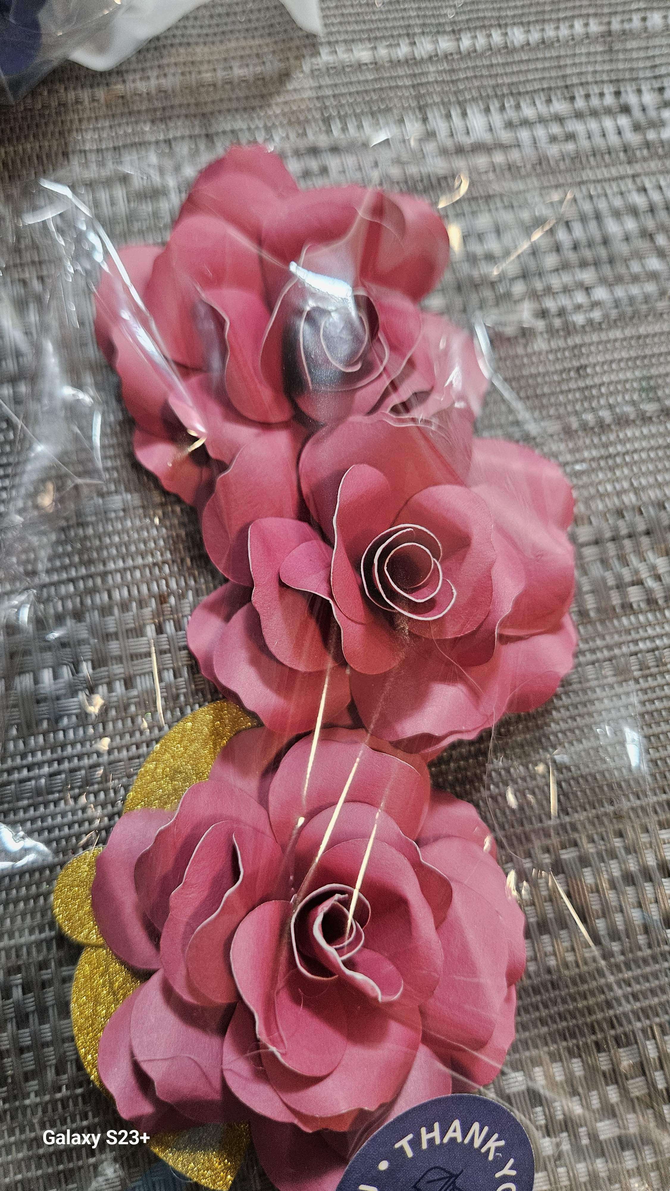 Paper Flowers with Gold leaf