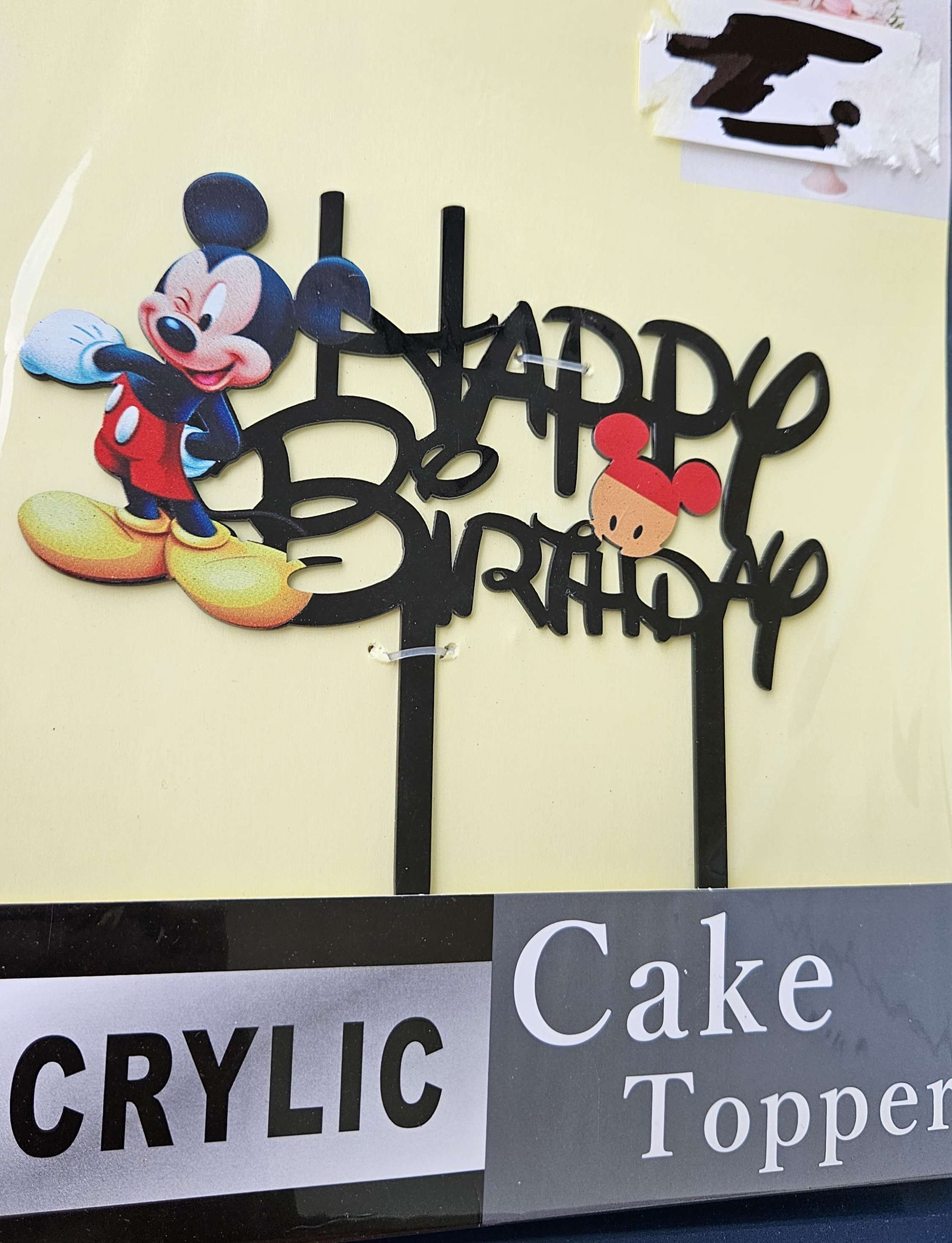 Mickey mouse HBD topper