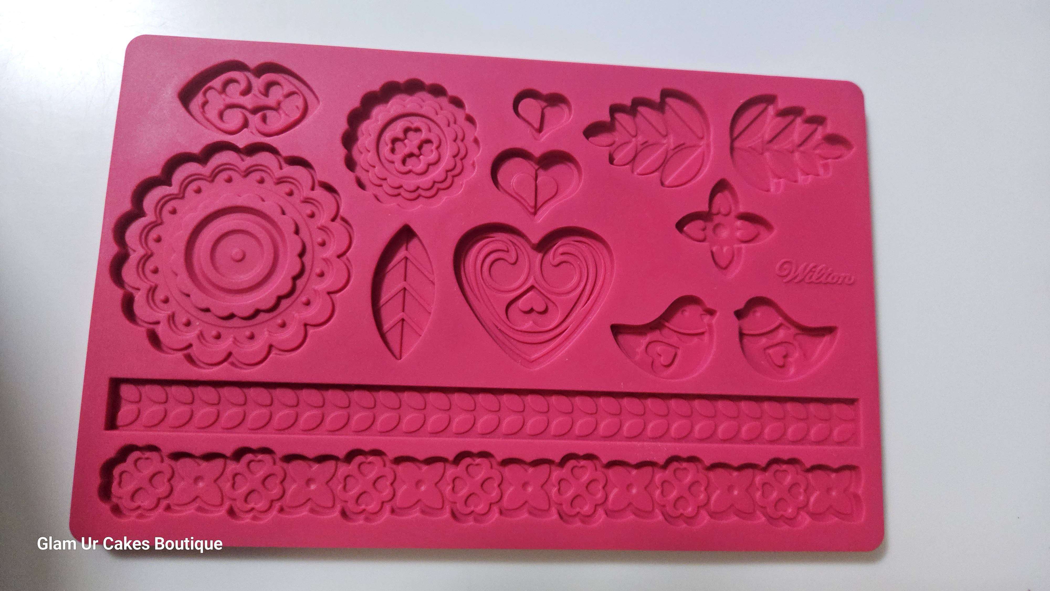 Silicone mold fondant shapes