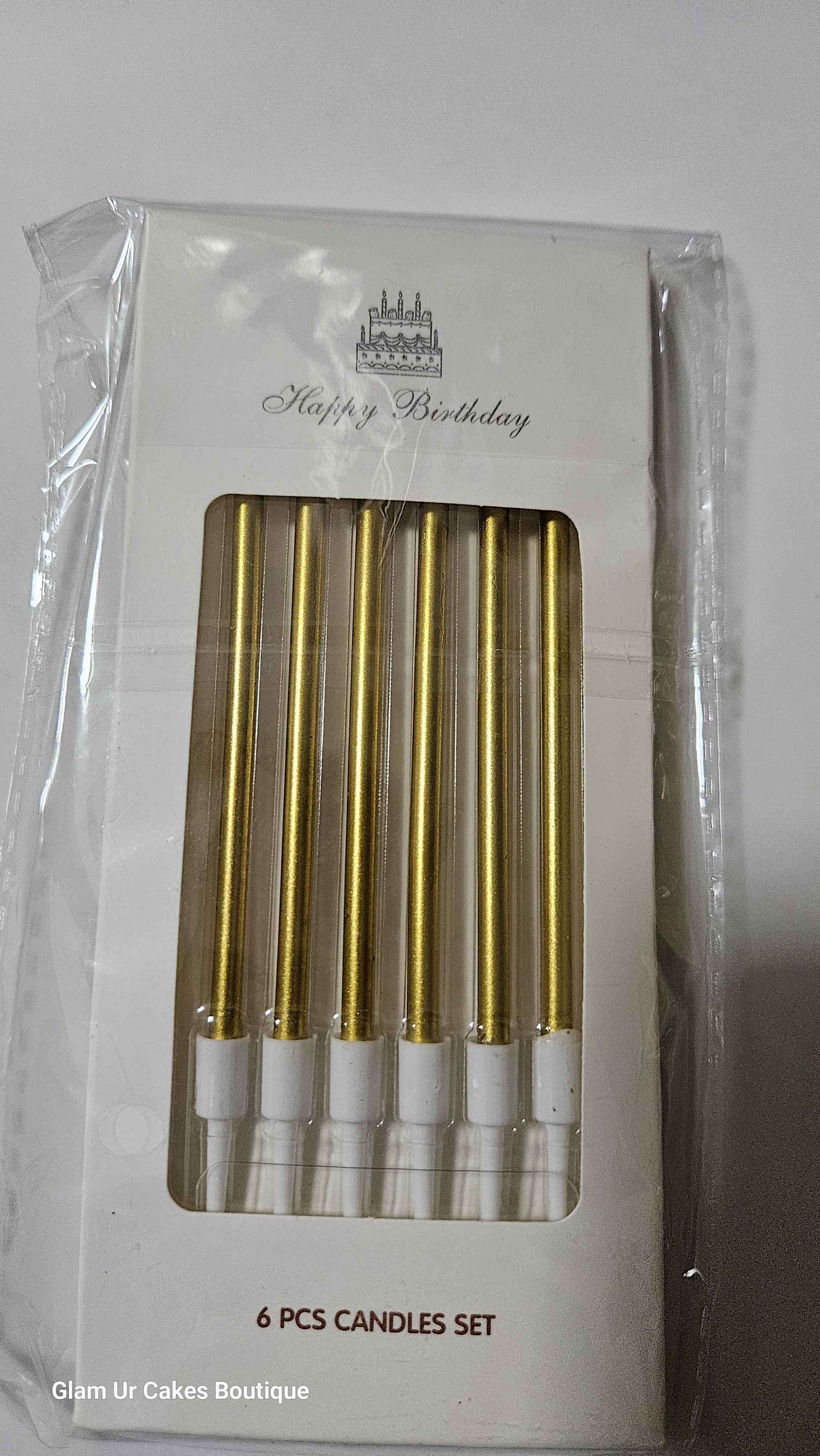 Gold cake Candles
