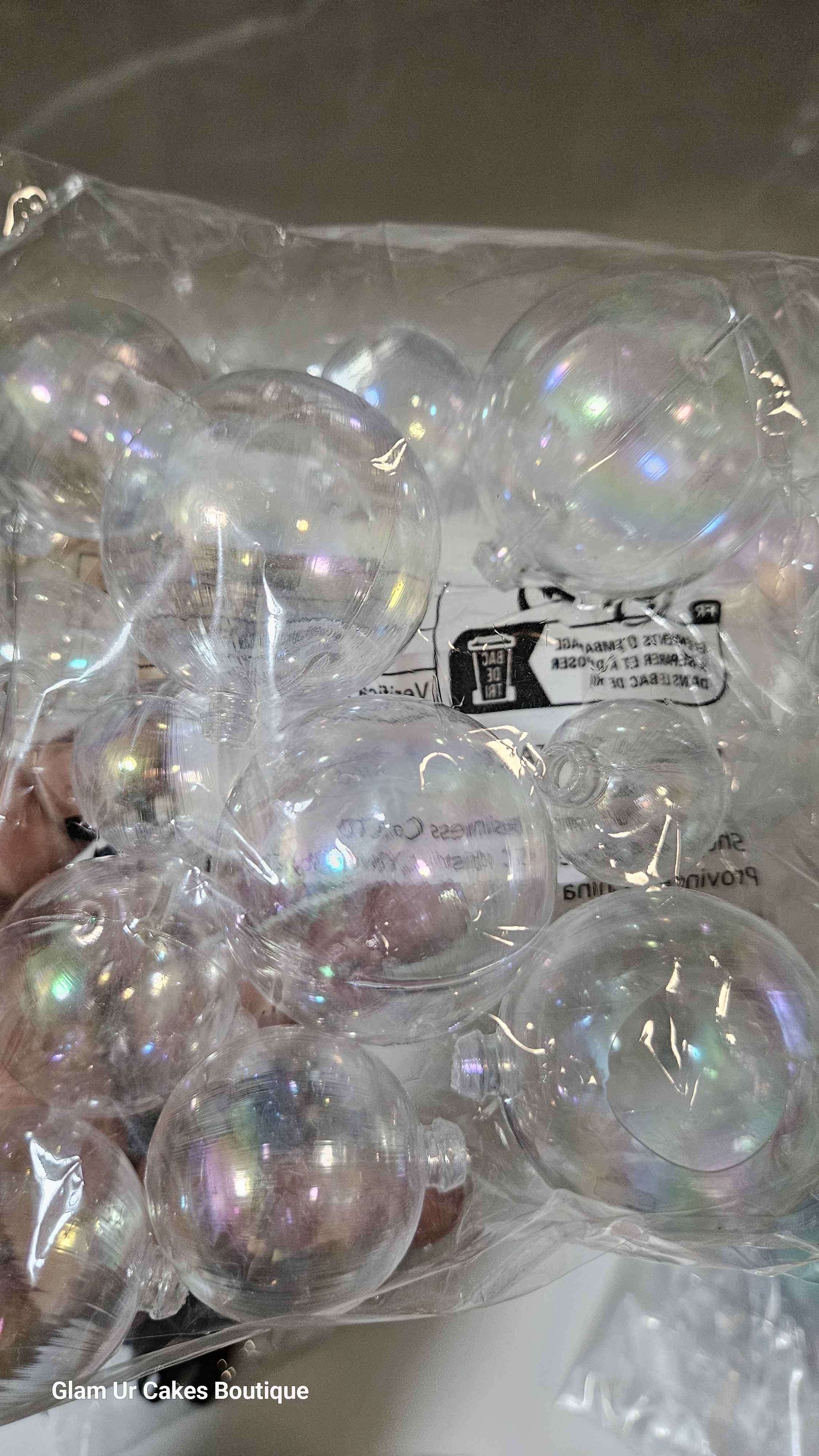 12pc bubble transparent spheres