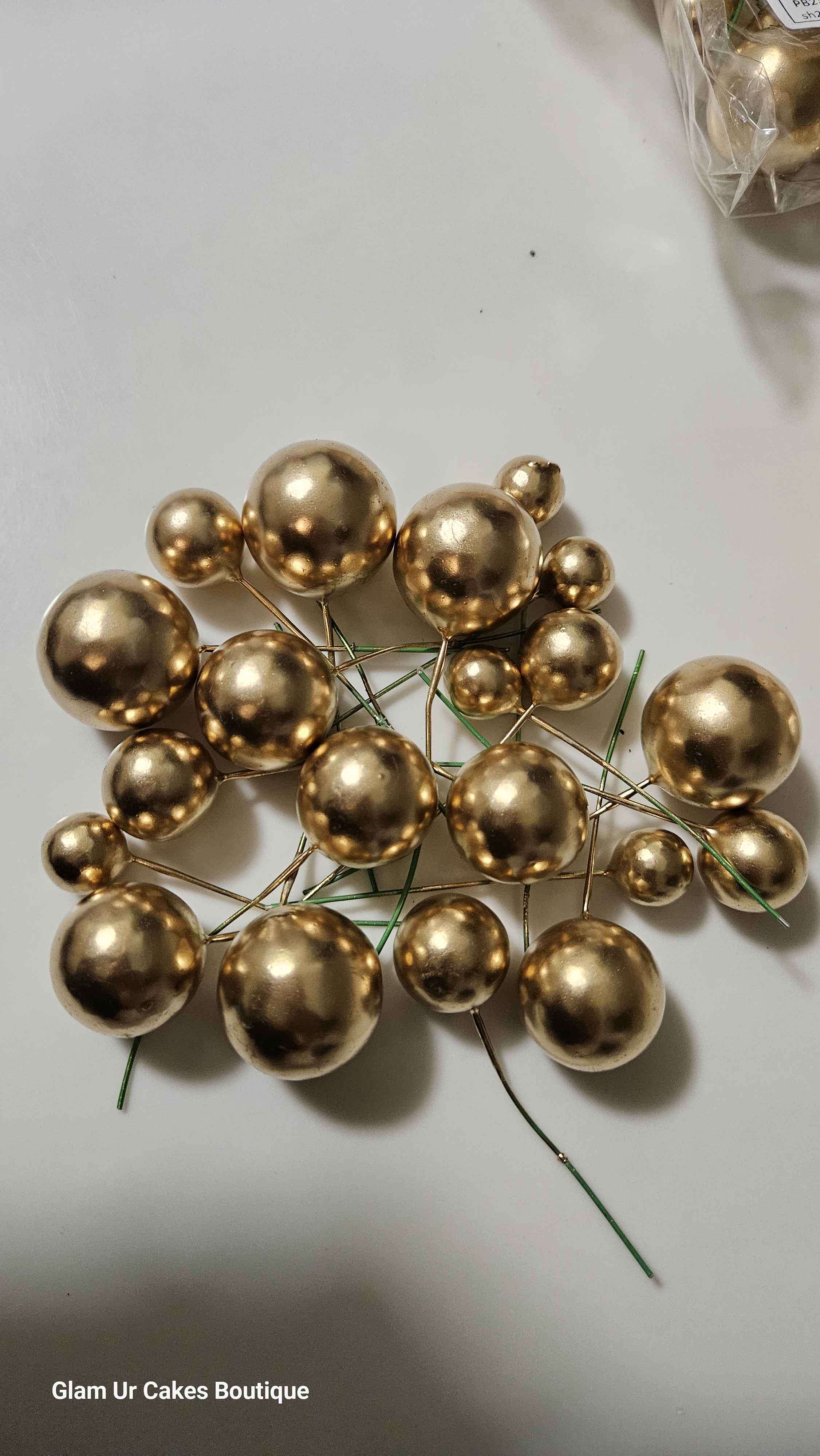 20 pc 3cm and under gold spheres