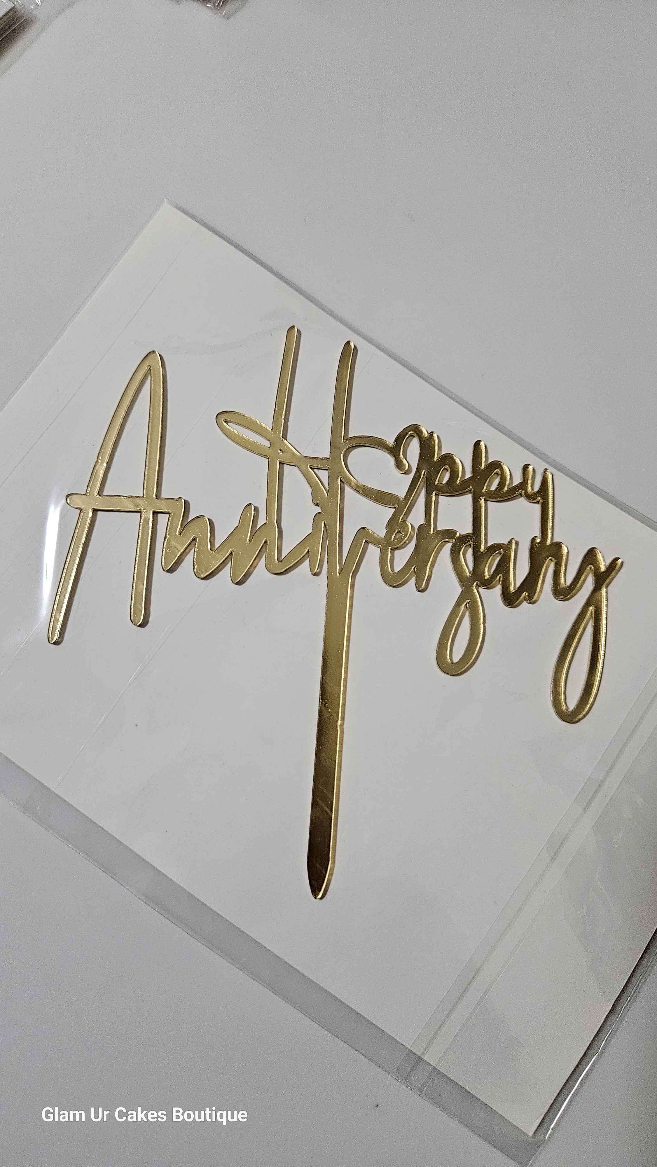 Acrylic anniversary topper